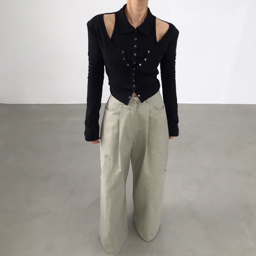 2TWO MOON韓國代購女裝新款真品人氣職業26春夏休閑長袖T恤2TWO MOON長袖T恤