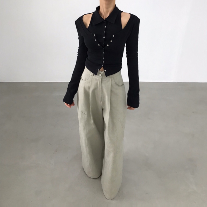 2TWO MOON韓國代購女裝新款真品人氣職業26春夏休閑長袖T恤2TWO MOON長袖T恤