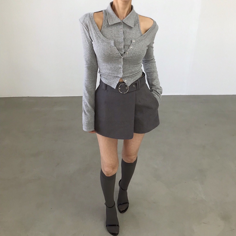 2TWO MOON韓國代購女裝新款真品人氣職業26春夏休閑長袖T恤2TWO MOON長袖T恤