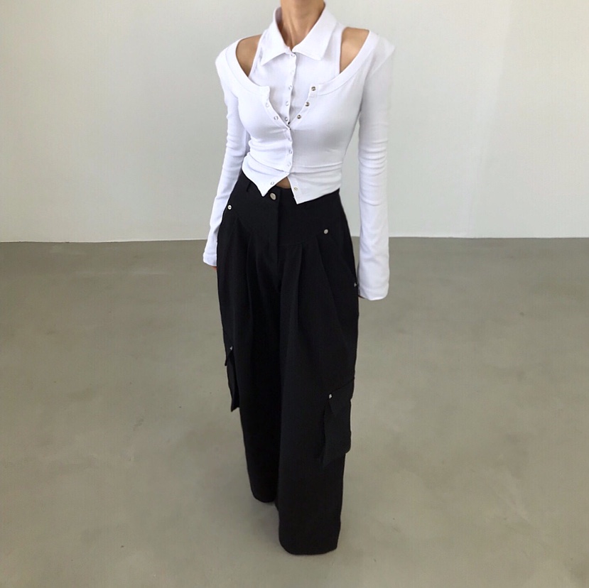 2TWO MOON韓國代購女裝新款真品人氣職業26春夏休閑長袖T恤2TWO MOON長袖T恤