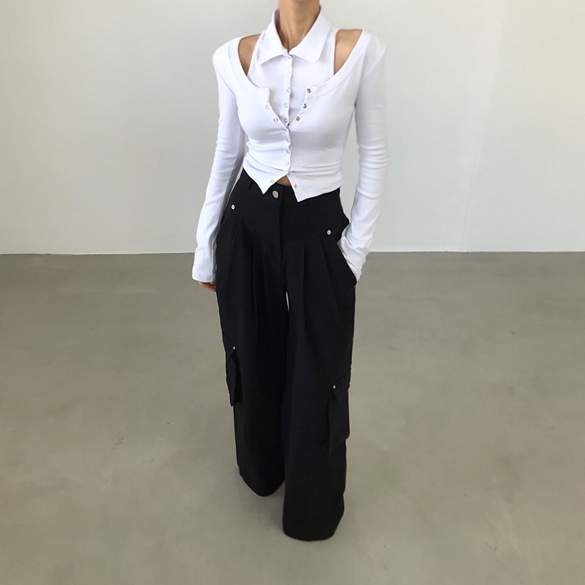 2TWO MOON韓國代購女裝新款真品人氣職業26春夏休閑長袖T恤2TWO MOON長袖T恤圖色3