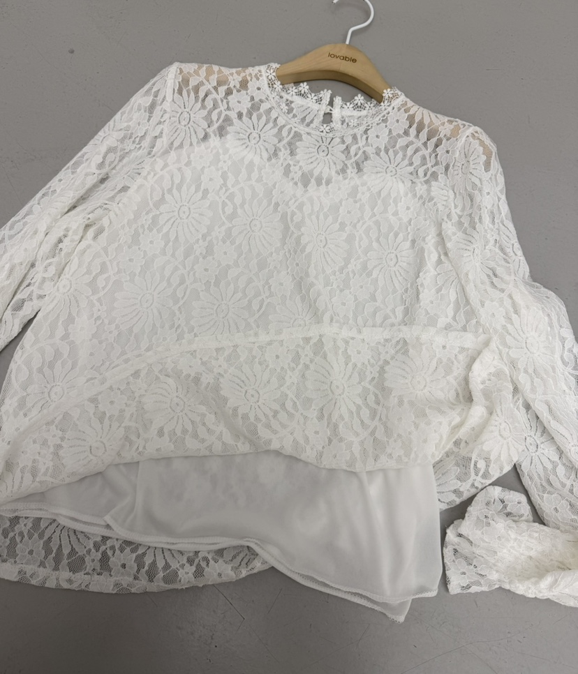 LOVABLE東大門代購女士新款熱賣26春夏人氣職業襯衫蕾絲衫LOVABLE襯衫/蕾絲衫