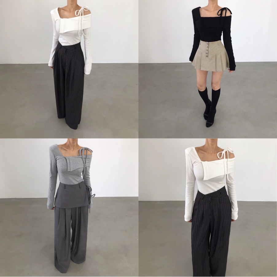 2TWO MOON韓國直郵女士新品熱賣人氣休閑推薦職業長袖T恤2TWO MOON長袖T恤