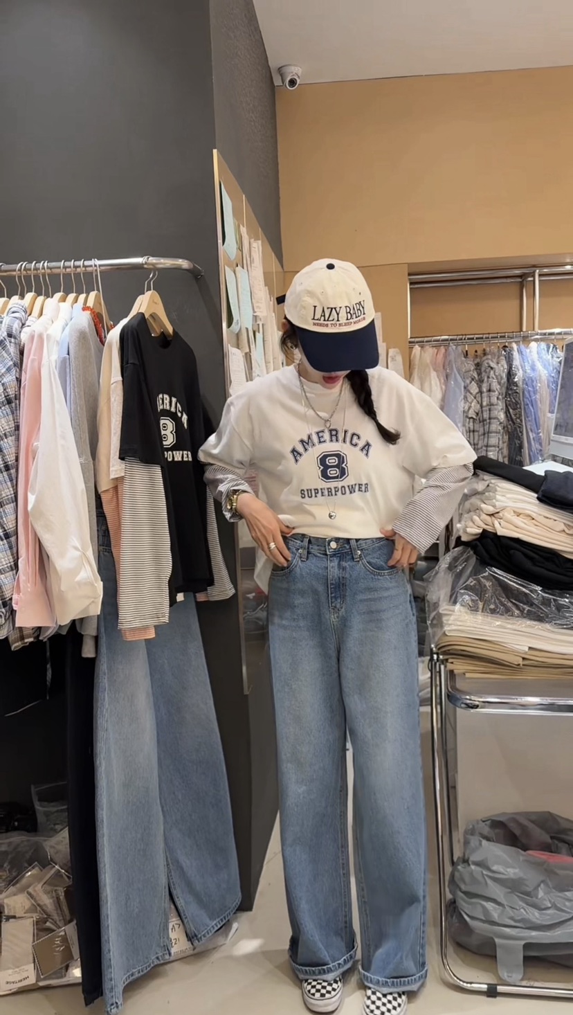 BOUND.A韓國代購女裝新品休閑人氣熱賣推薦長袖T恤單排扣BOUND.A長袖T恤