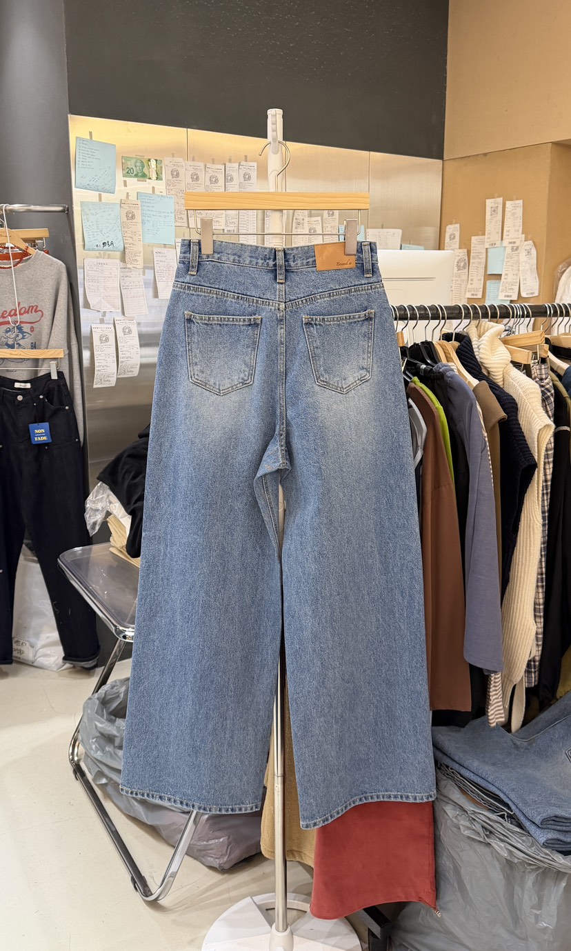 BOUND.A東大門實拍女裝新款職業時尚熱賣休閑人氣牛仔褲BOUND.A牛仔褲