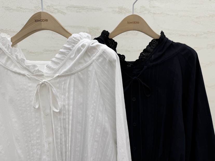 LOVABLE韓國直郵女士新款推薦人氣時尚熱賣真品襯衫蕾絲衫LOVABLE襯衫/蕾絲衫