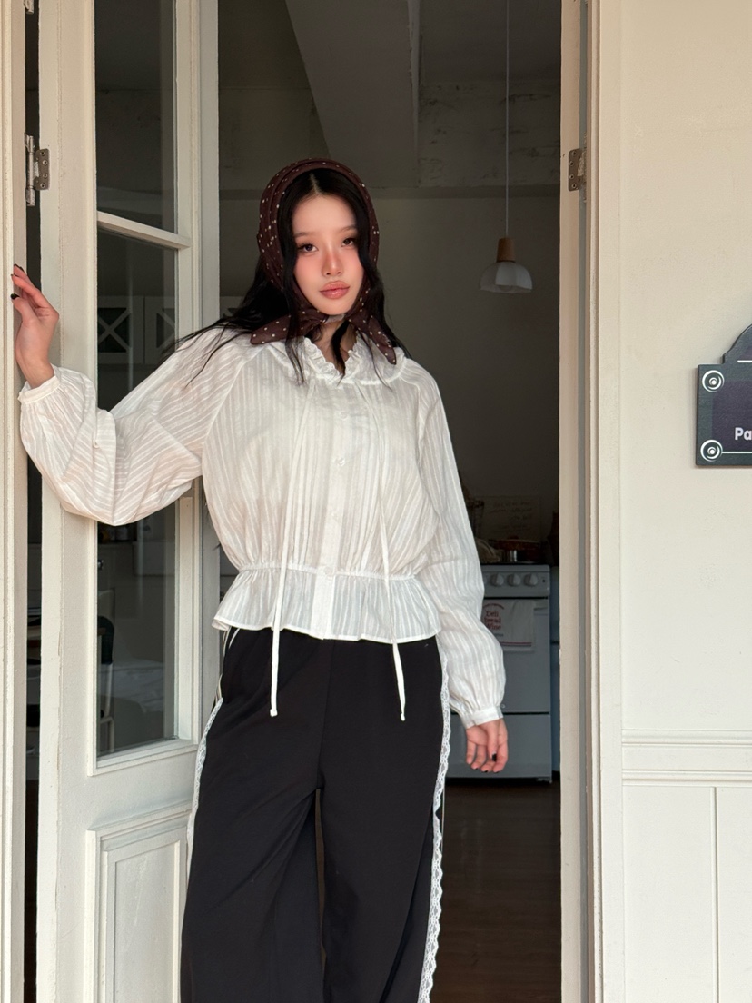 LOVABLE韓國直郵女士新款推薦人氣時尚熱賣真品襯衫蕾絲衫LOVABLE襯衫/蕾絲衫