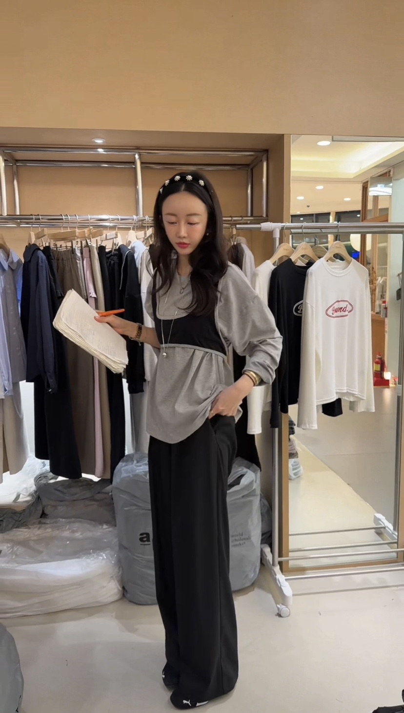 BOUND.A東大門代購女裝新品休閑26春夏熱賣人氣休閑褲天絲BOUND.A休閑褲