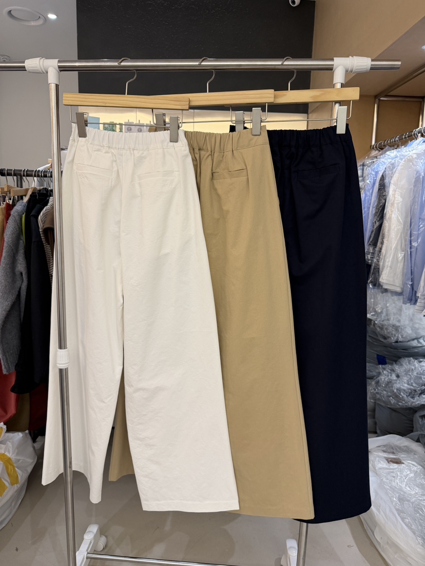 BOUND.A東大門直郵女士新款時尚職業26春夏休閑褲棉質褶裥BOUND.A休閑褲