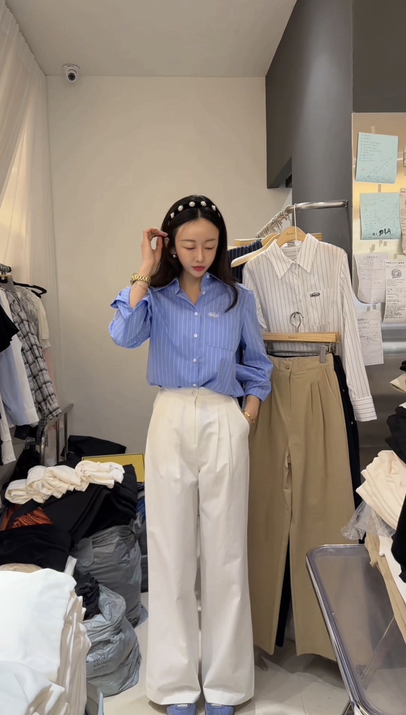 BOUND.A東大門直郵女士新款時尚職業26春夏休閑褲棉質褶裥BOUND.A休閑褲