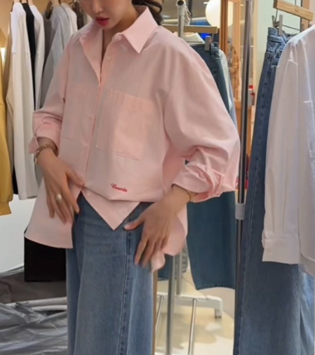 BOUND.A韓國代購女裝新品人氣熱賣真品襯衫蕾絲衫兩個口袋BOUND.A襯衫/蕾絲衫圖色2