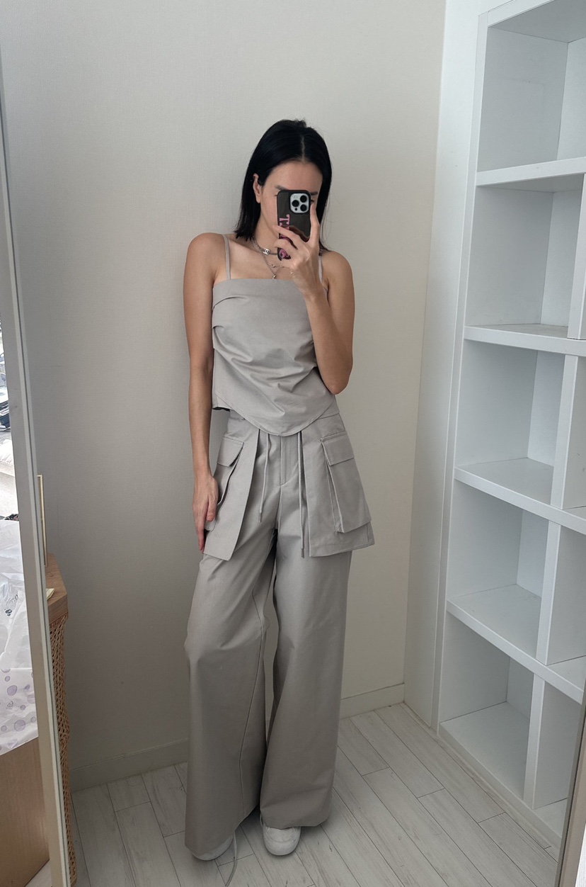 SOUIT韓國直郵女士新品時尚休閑熱賣職業真品26春夏吊帶背心SOUIT by mabel-L吊帶/背心