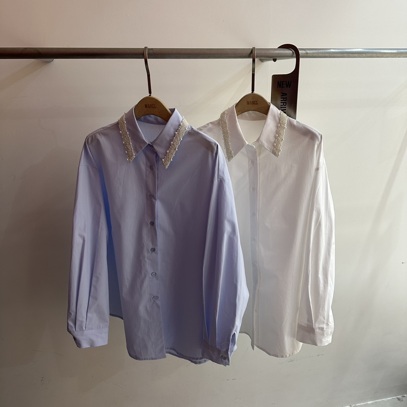 SOUIT韓國直郵女士新款26春夏推薦職業熱賣時尚襯衫蕾絲衫SOUIT by mabel-L襯衫/蕾絲衫