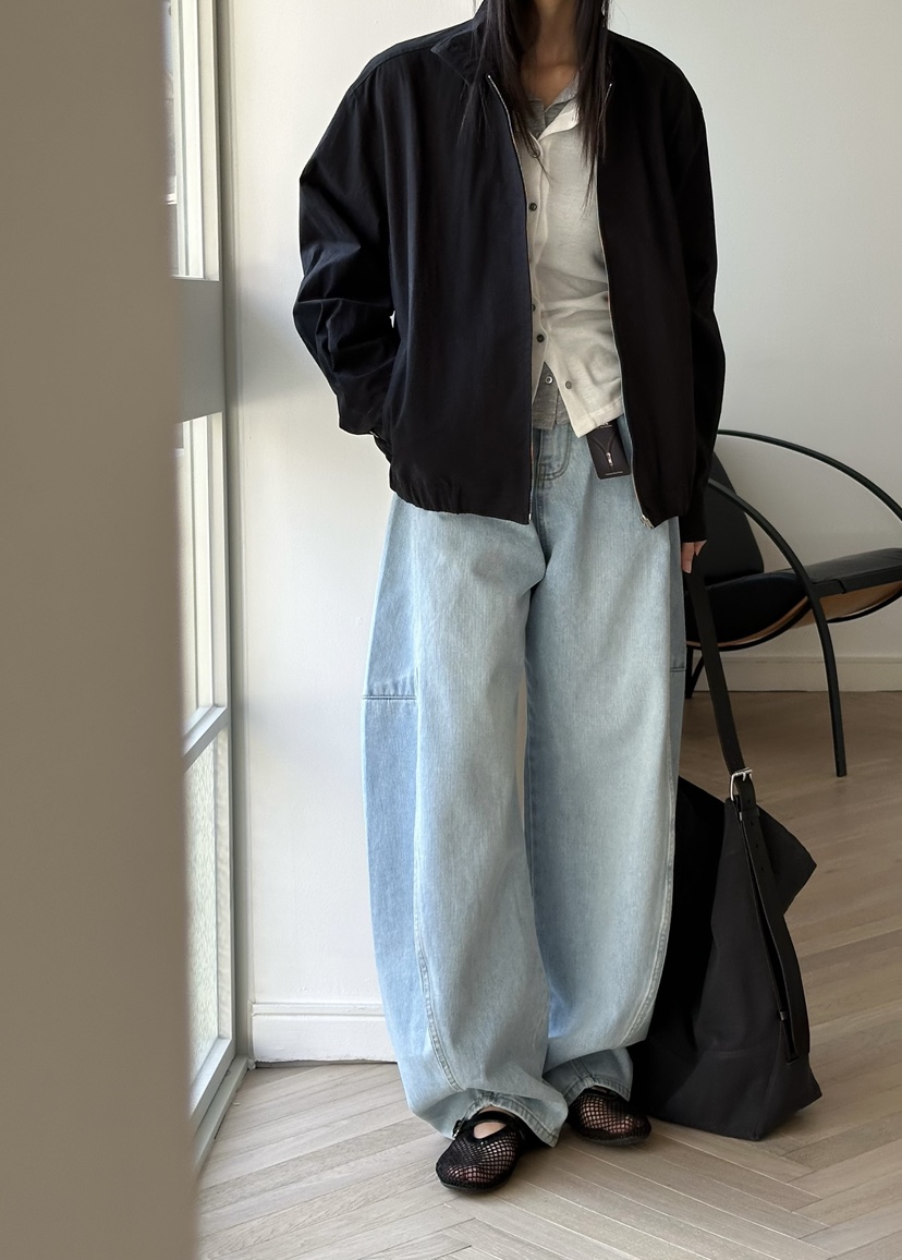 LE VASE韓國直郵女士新款休閑職業人氣真品推薦26春夏牛仔褲LE VASE牛仔褲