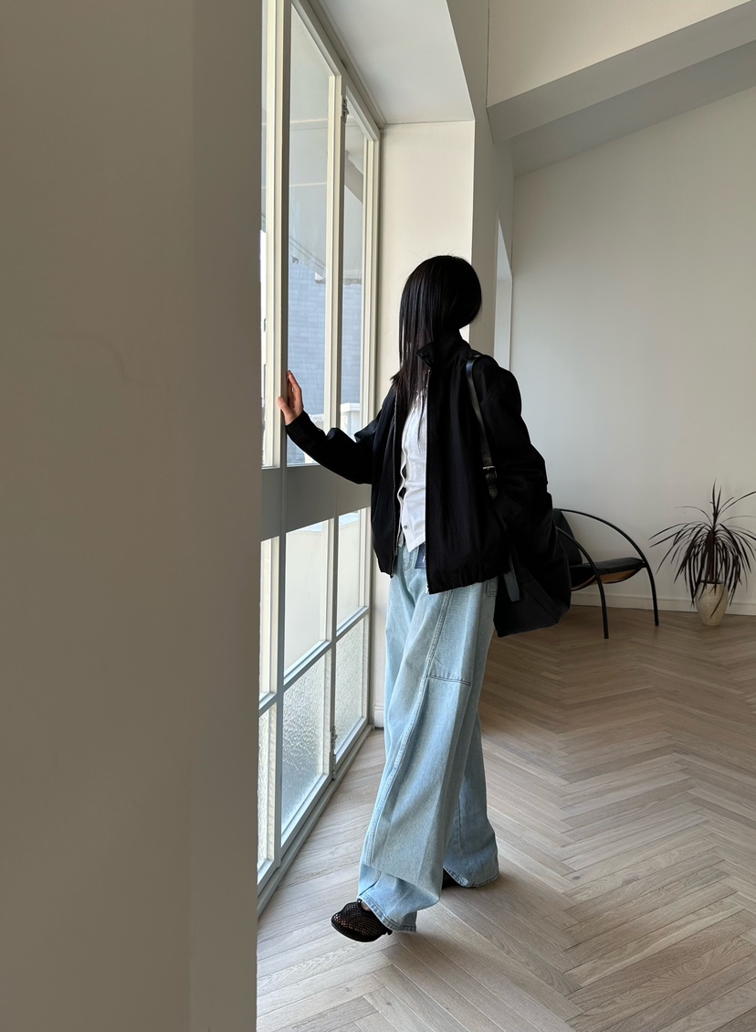 LE VASE韓國直郵女士新款休閑職業人氣真品推薦26春夏牛仔褲LE VASE牛仔褲