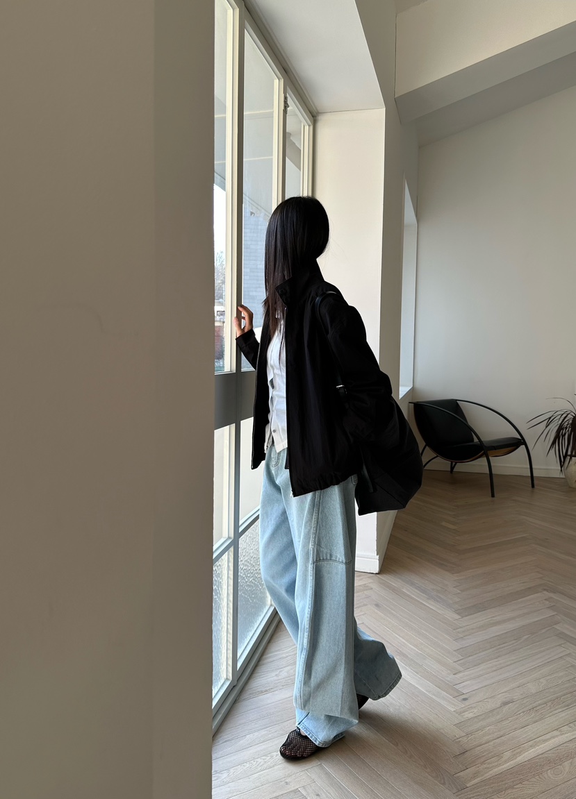 LE VASE韓國直郵女士新款休閑職業人氣真品推薦26春夏牛仔褲LE VASE牛仔褲