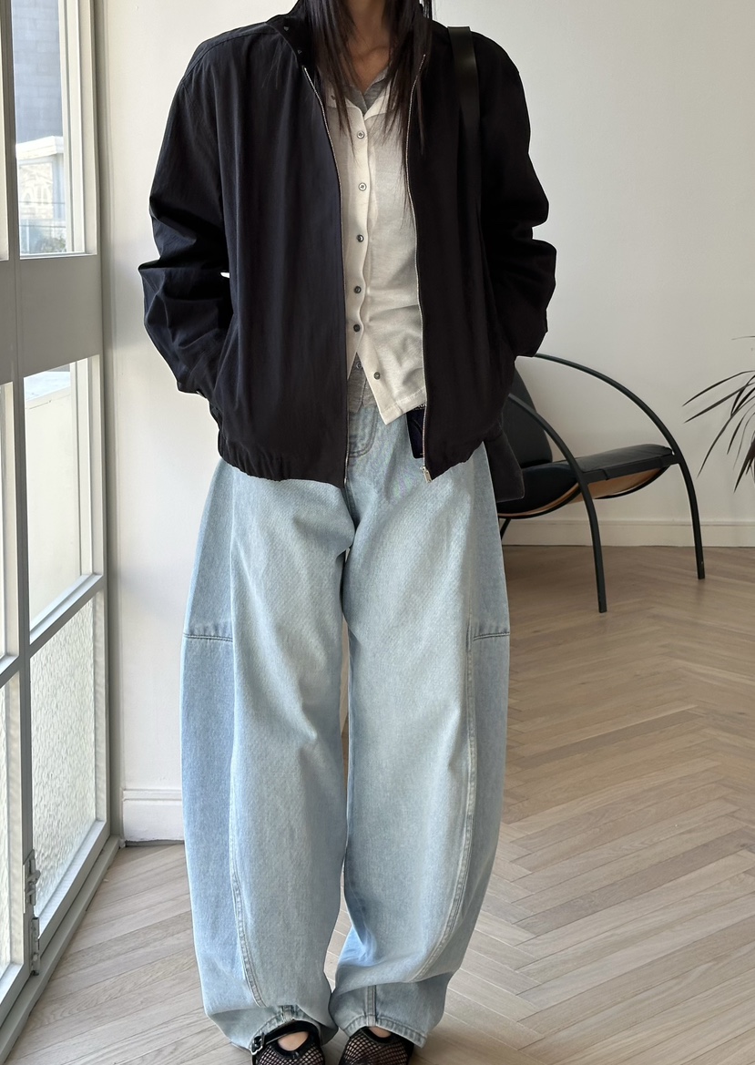 LE VASE韓國直郵女士新款休閑職業人氣真品推薦26春夏牛仔褲LE VASE牛仔褲