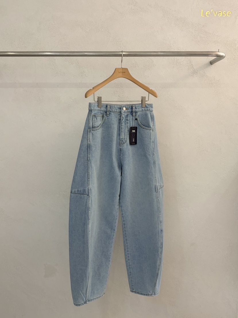 LE VASE韓國直郵女士新款休閑職業人氣真品推薦26春夏牛仔褲LE VASE牛仔褲