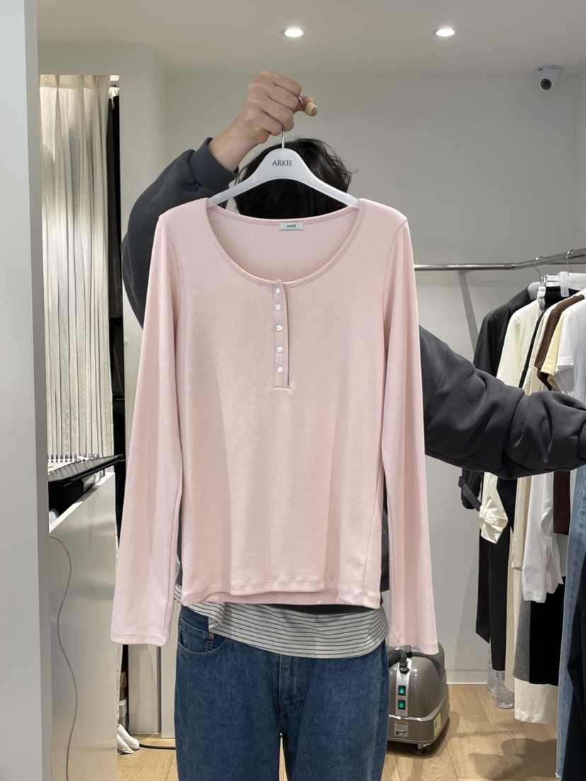 TAF韓國代購女士新品休閑推薦人氣熱賣職業真品時尚長袖T恤TAF長袖T恤圖色1