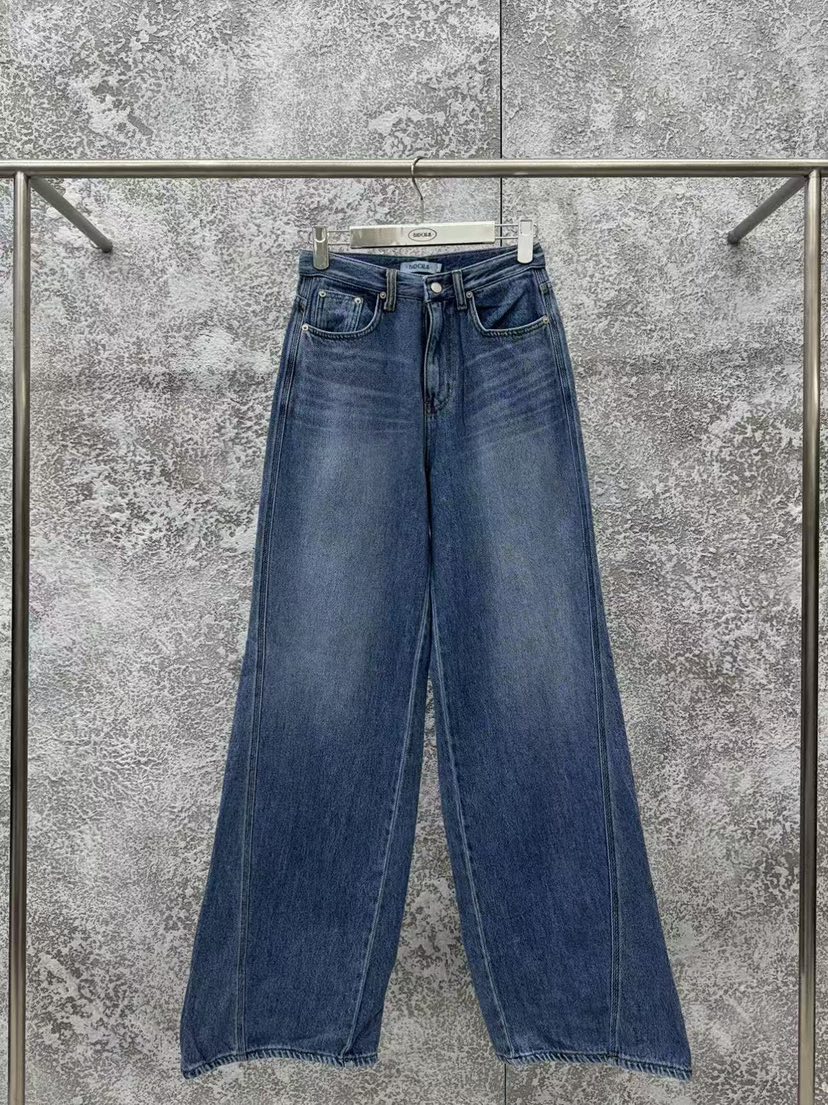 BADCALM東大門代購女裝新款職業休閑人氣推薦真品熱賣牛仔褲BADCALM牛仔褲圖色1