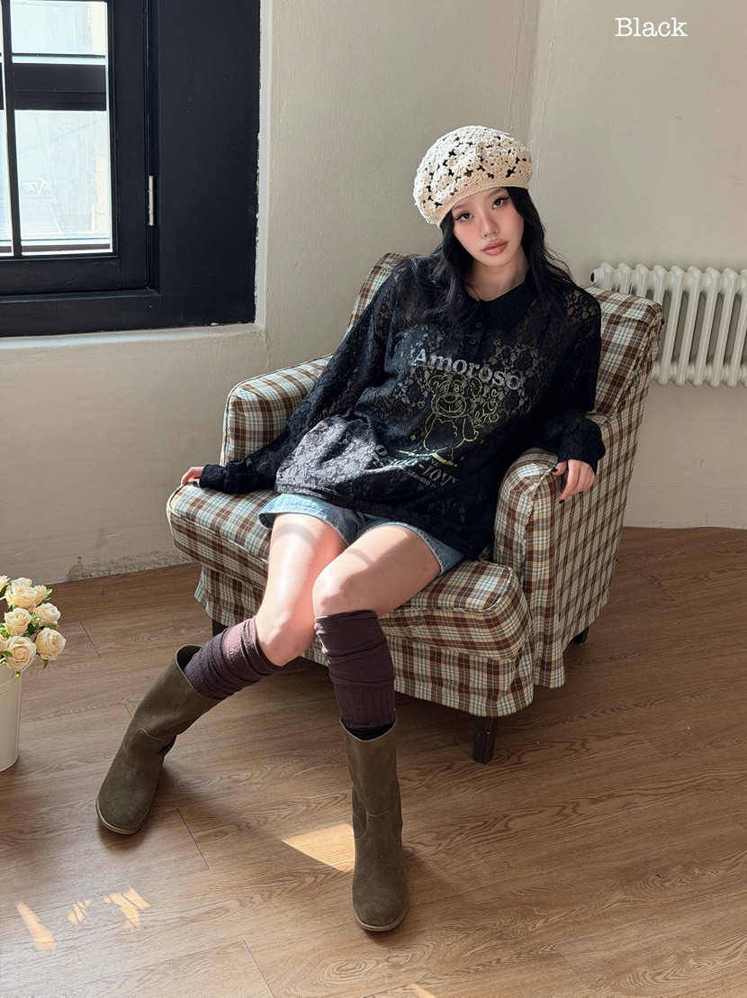 LOVABLE東大門代購女士新款時尚職業休閑真品熱賣長袖T恤LOVABLE長袖T恤