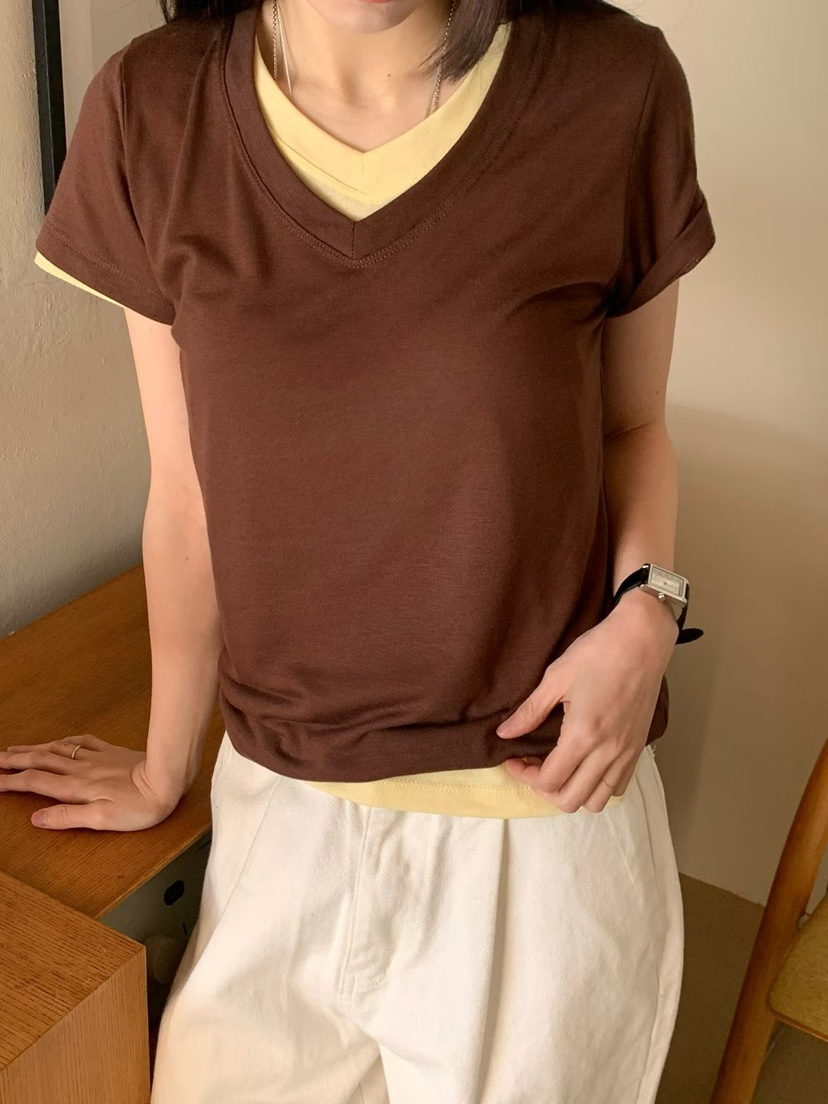 TAF韓國直郵女士新品休閑時尚人氣推薦職業熱賣26春夏T恤TAFT恤