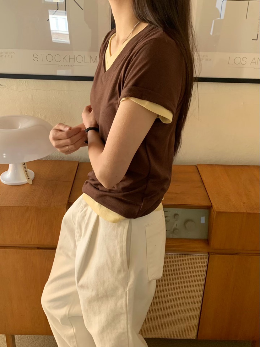 TAF韓國直郵女士新品休閑時尚人氣推薦職業熱賣26春夏T恤TAFT恤