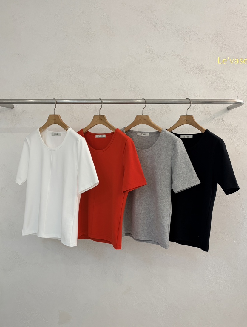 LE VASE韓國代購女裝新品熱賣真品休閑人氣時尚推薦職業T恤LE VASET恤