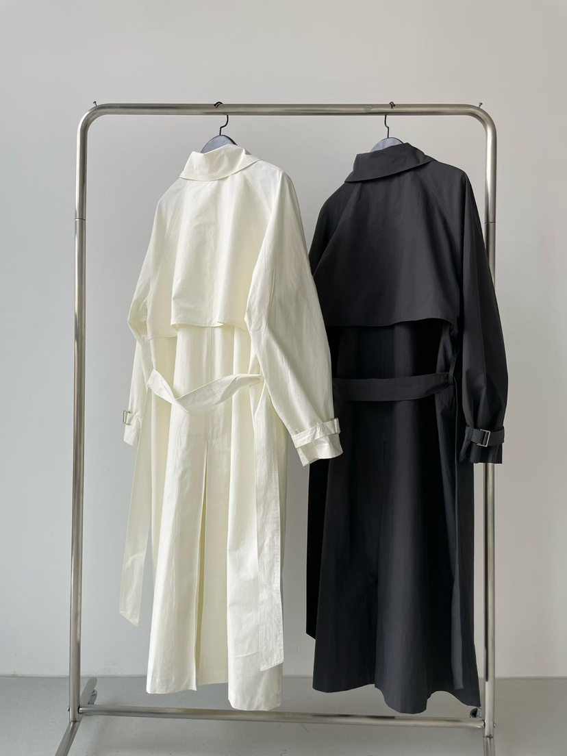 TAF東大門代購女士新款休閑時尚26春夏人氣長款風衣含腰帶TAF長款風衣