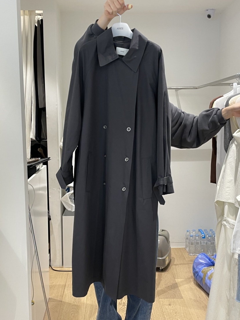 TAF東大門代購女士新款休閑時尚26春夏人氣長款風衣含腰帶TAF長款風衣圖色2