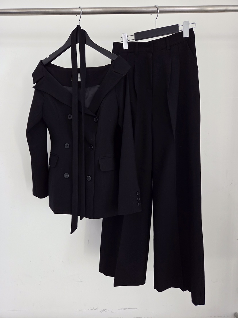 VERANDA東大門直郵女士新款休閑推薦26春夏職業休閑褲雙排扣VERANDA休閑褲