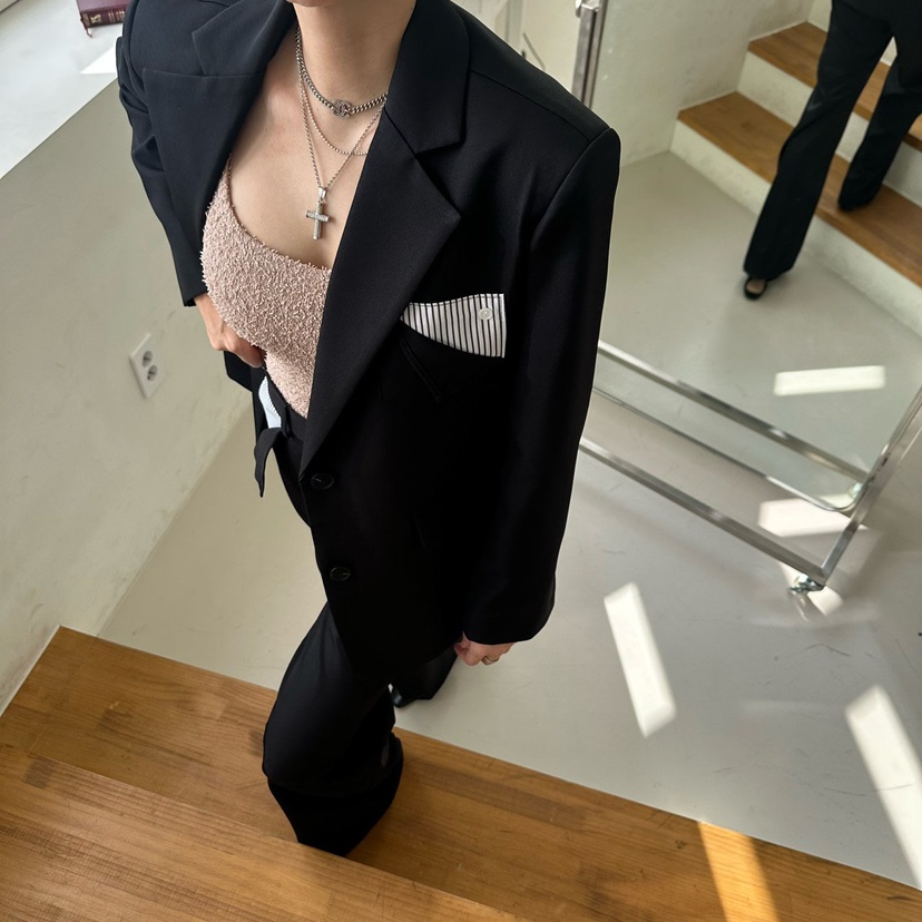 SOUIT東大門直郵女士新款熱賣職業人氣真品休閑推薦夾克口袋SOUIT by mabel-L夾克