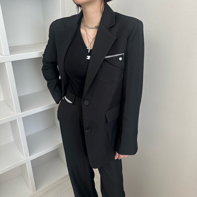 SOUIT東大門直郵女士新款熱賣職業人氣真品休閑推薦夾克口袋SOUIT by mabel-L夾克