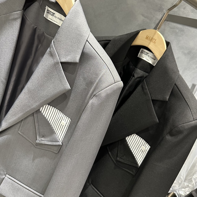 SOUIT東大門直郵女士新款熱賣職業人氣真品休閑推薦夾克口袋SOUIT by mabel-L夾克