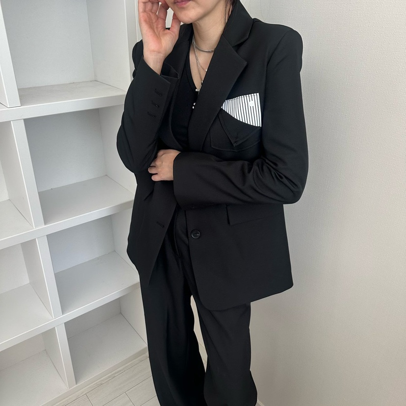 SOUIT東大門直郵女士新款熱賣職業人氣真品休閑推薦夾克口袋SOUIT by mabel-L夾克