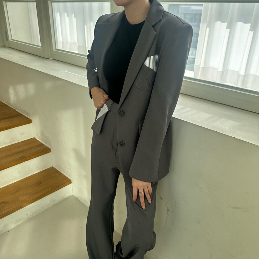 SOUIT東大門直郵女士新款熱賣職業人氣真品休閑推薦夾克口袋SOUIT by mabel-L夾克