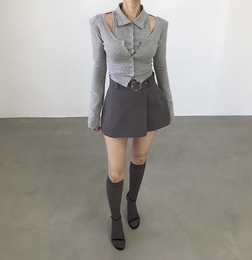 2TWO MOON東大門實拍女裝新款休閑時尚職業真品人氣裙褲2TWO MOON裙褲