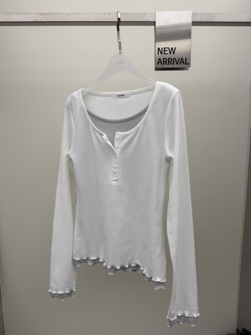 GLITTER韓國直郵女裝新品職業熱賣26春夏推薦休閑長袖T恤GLITTER長袖T恤圖色2