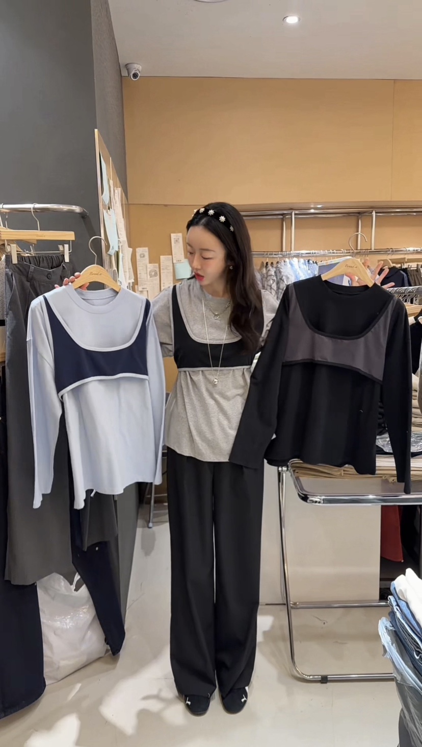 BOUND.A東大門直郵女士新款26春夏職業人氣休閑熱賣長袖T恤BOUND.A長袖T恤