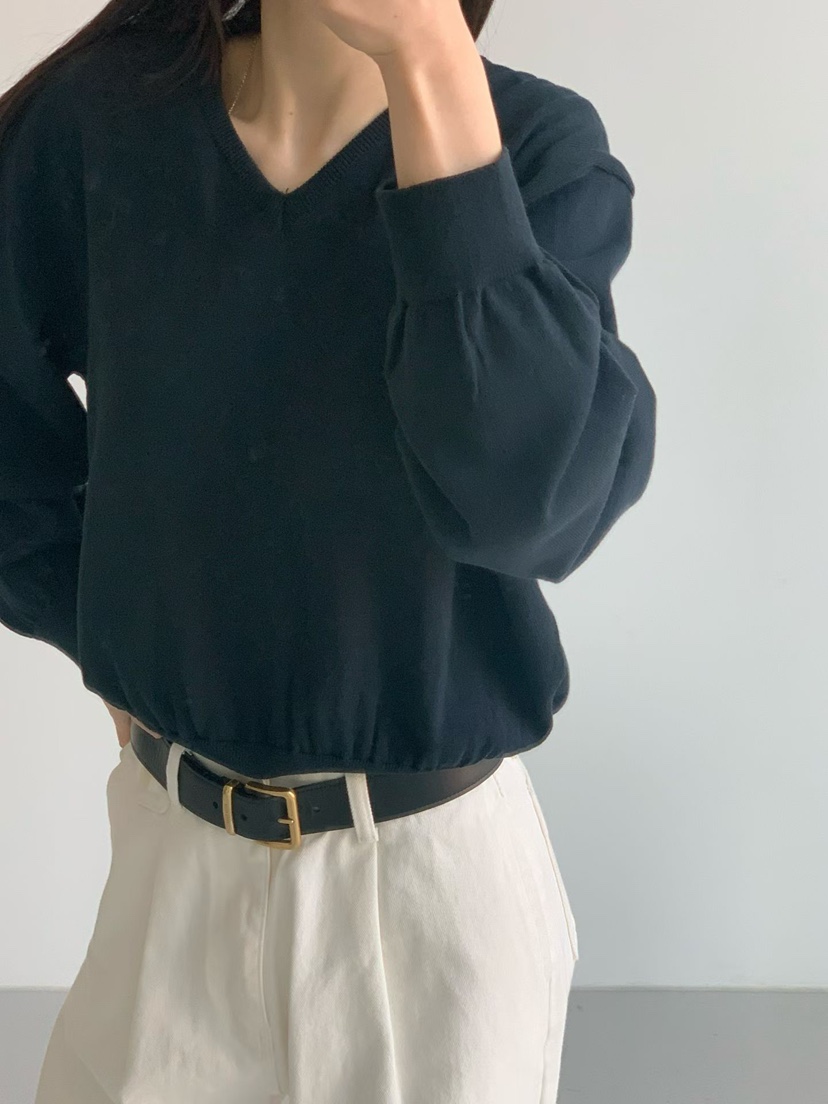 TAF韓國代購女士新品推薦休閑熱賣時尚26春夏人氣針織衫V領TAF針織衫