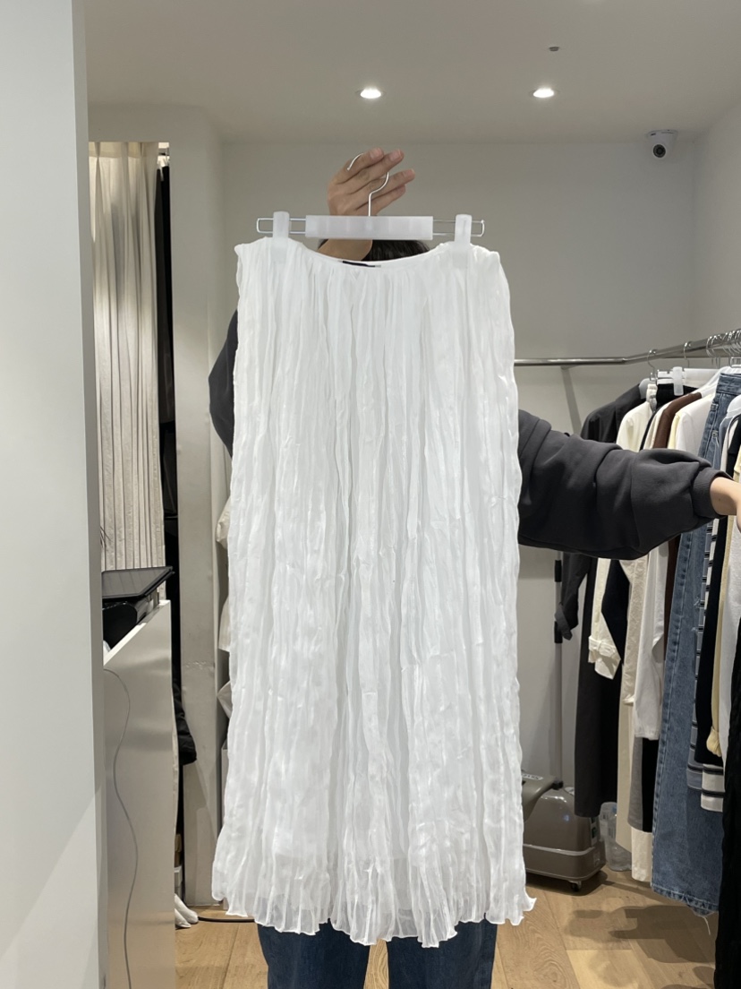 TAF東大門直郵女士新款熱賣時尚休閑職業推薦26春夏長裙褶皺TAF長裙