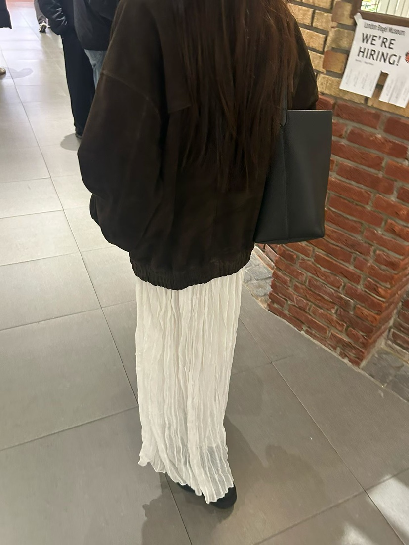 TAF東大門直郵女士新款熱賣時尚休閑職業推薦26春夏長裙褶皺TAF長裙