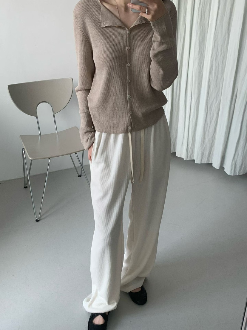 TAF東大門實拍女裝新品休閑人氣推薦職業時尚針織衫亞麻開衫TAF針織衫