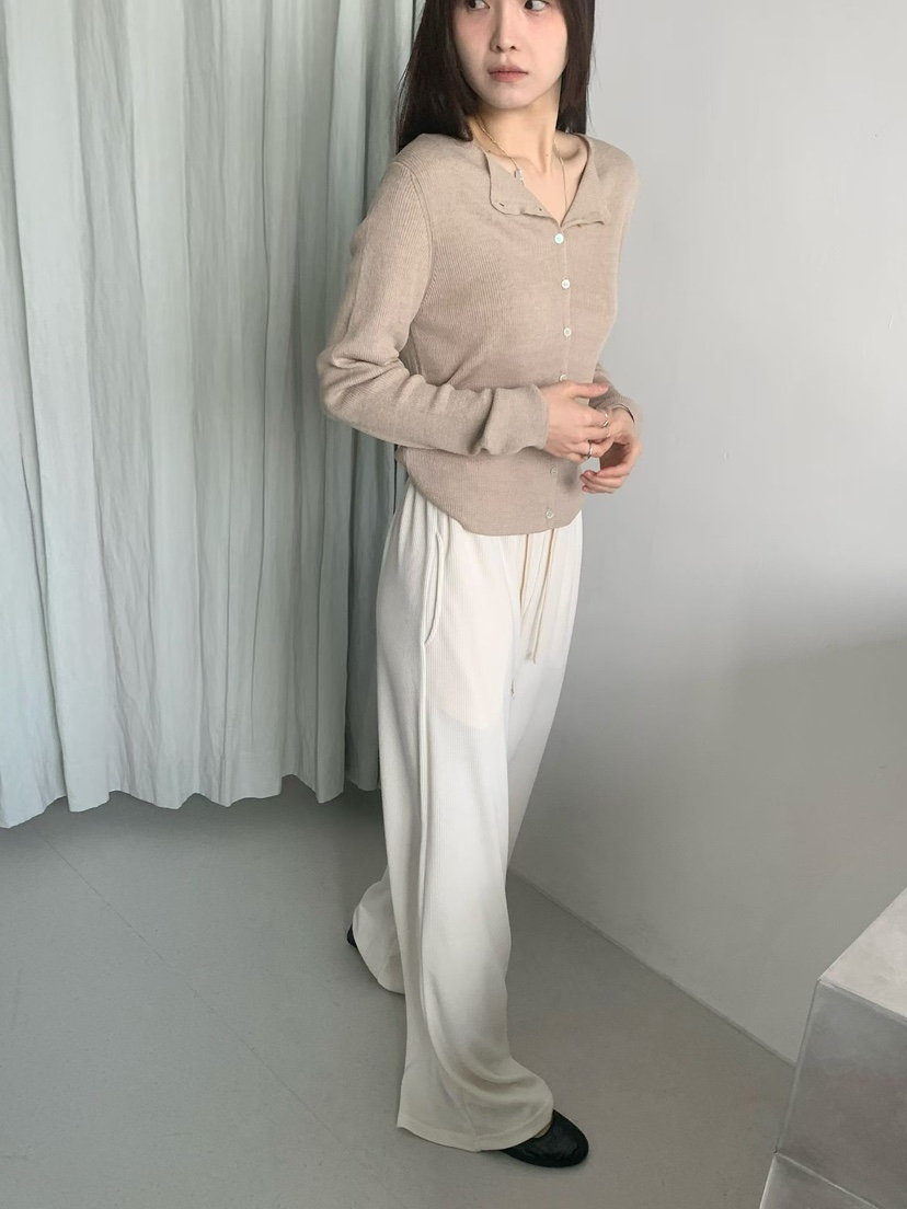 TAF東大門實拍女裝新品休閑人氣推薦職業時尚針織衫亞麻開衫TAF針織衫