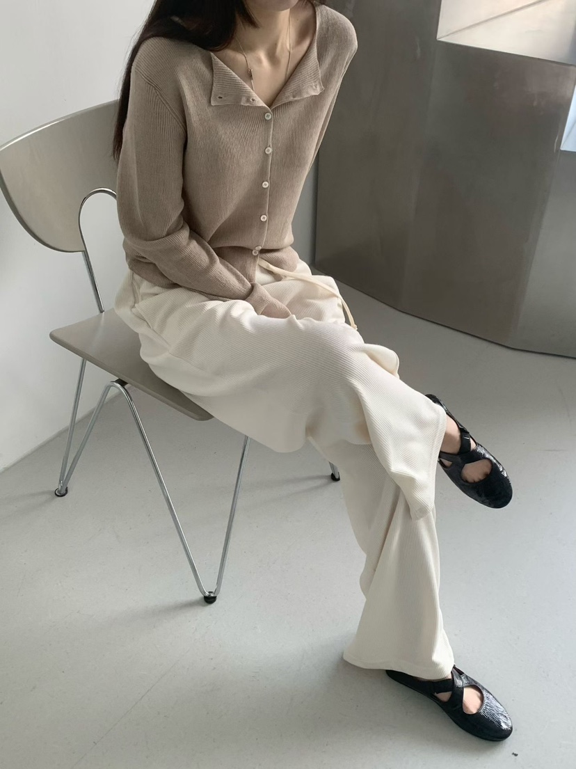 TAF東大門實拍女裝新品休閑人氣推薦職業時尚針織衫亞麻開衫TAF針織衫