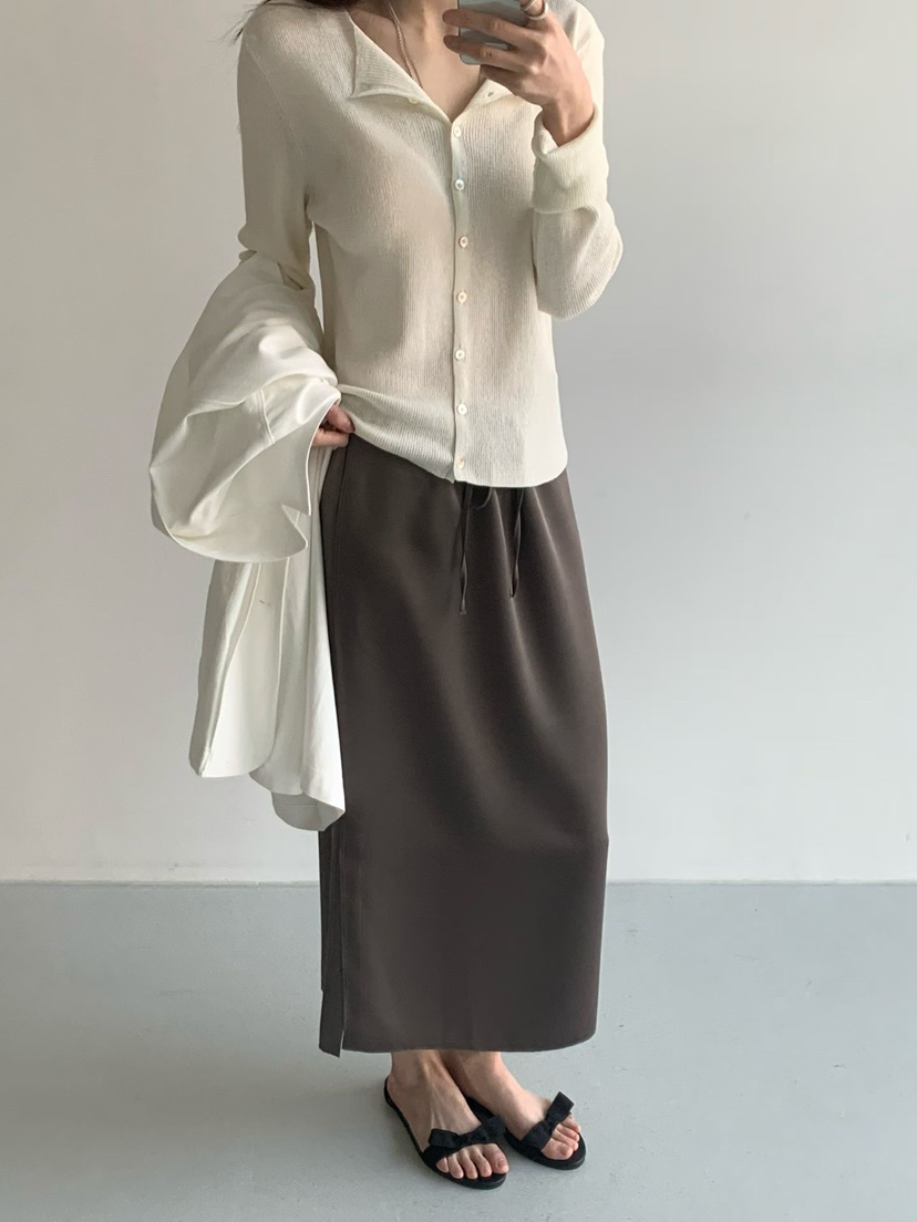 TAF東大門實拍女裝新品休閑人氣推薦職業時尚針織衫亞麻開衫TAF針織衫