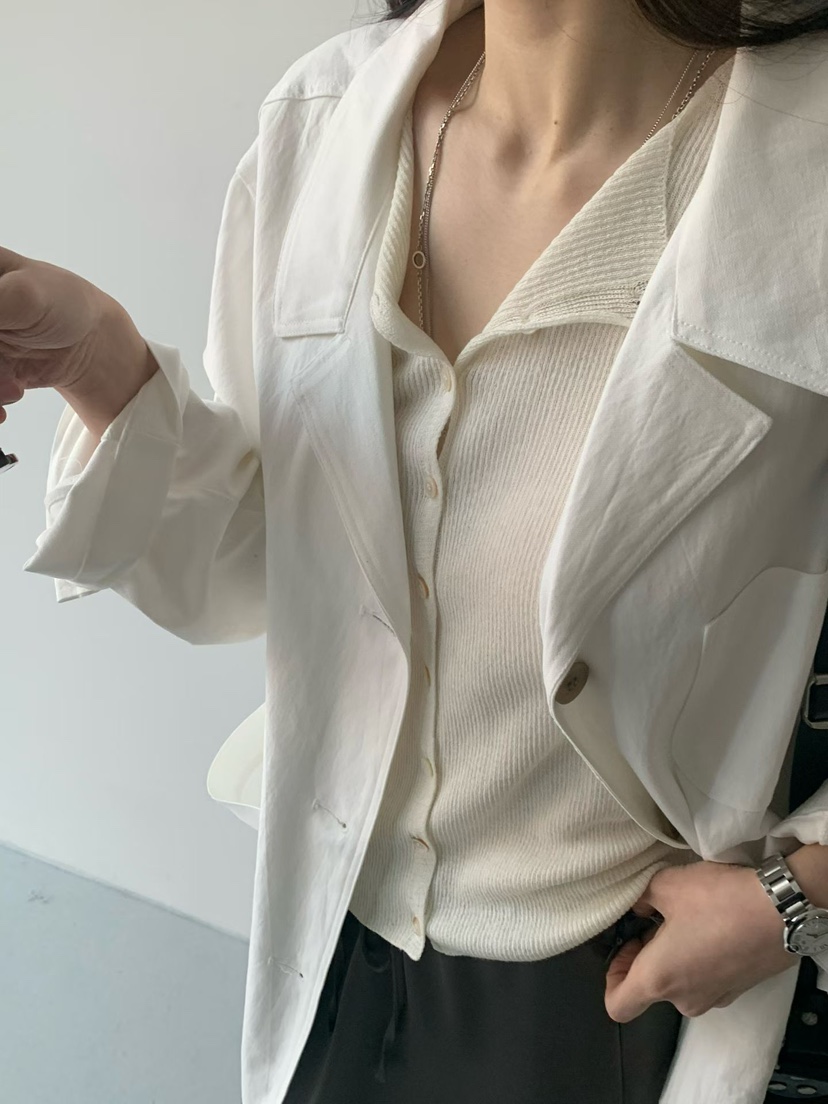 TAF東大門實拍女裝新品休閑人氣推薦職業時尚針織衫亞麻開衫TAF針織衫