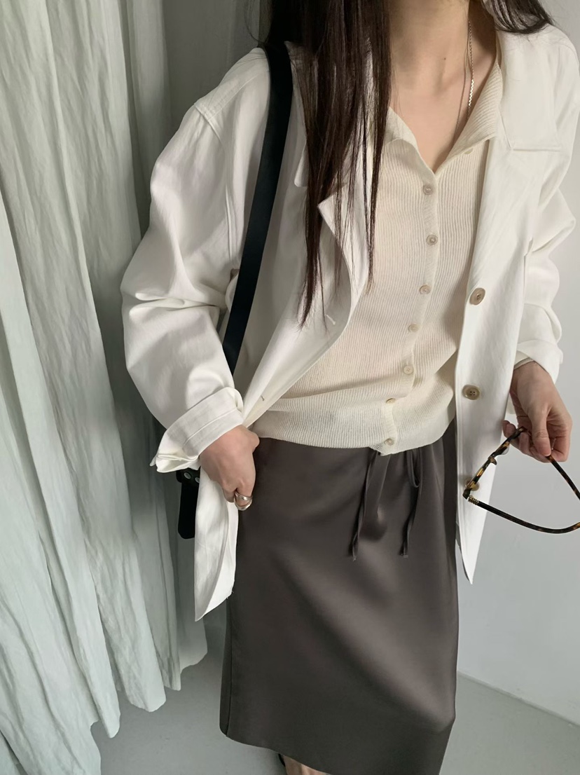 TAF東大門實拍女裝新品休閑人氣推薦職業時尚針織衫亞麻開衫TAF針織衫