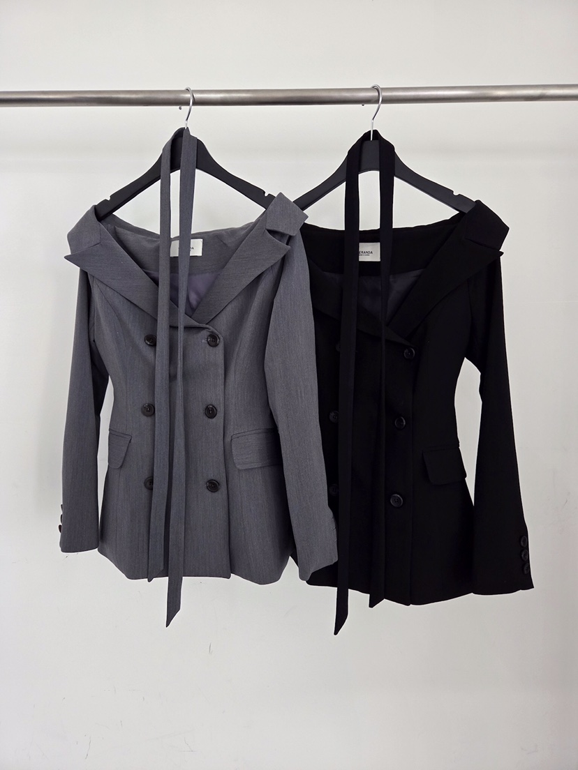 VERANDA東大門直郵女裝新款熱賣推薦真品休閑夾克含脖帶折扣VERANDA夾克