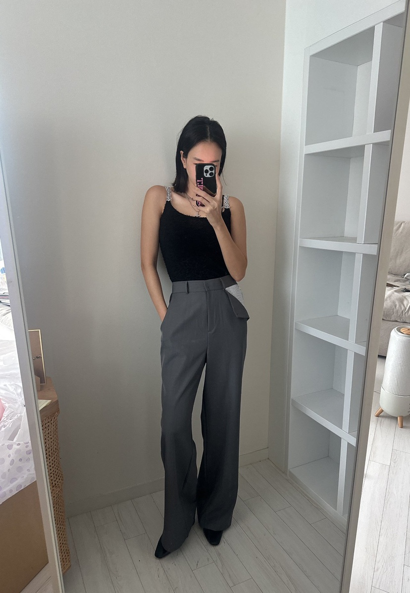 SOUIT韓國代購女裝新款熱賣推薦職業休閑時尚真品休閑褲口袋SOUIT by mabel-L休閑褲